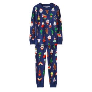 Hanna‎ Anderson long john Christmas pajamas girls 14